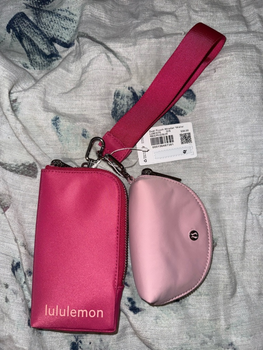 Lululemon Dual Pouch Wristlet Wallet Pink
